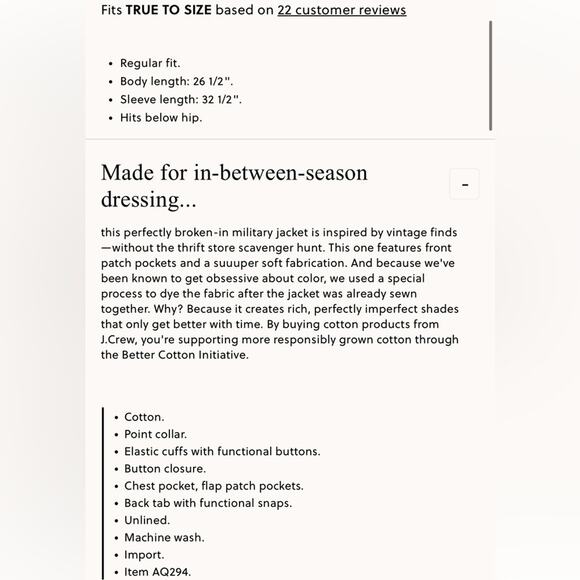 J.Crew Garment-Dyed Military Jacket - Picture 3 of 5